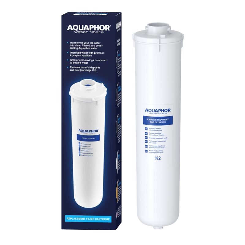 Aquaphor K2 filter cartridge with its packaging