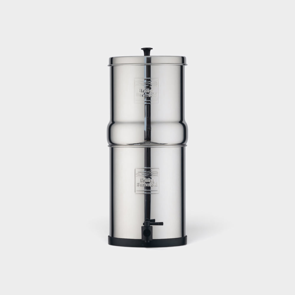 Doulton British Berkefeld stainless steel gravity water filter with its spigot