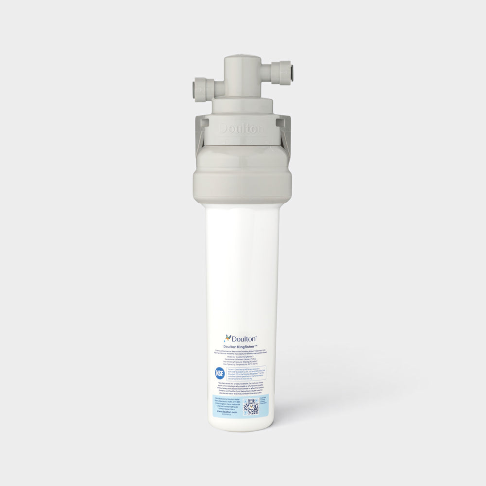 Doulton Kingfisher under-sink water filter housing in white