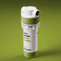 UK Water Filters anti-scale filter housing in green