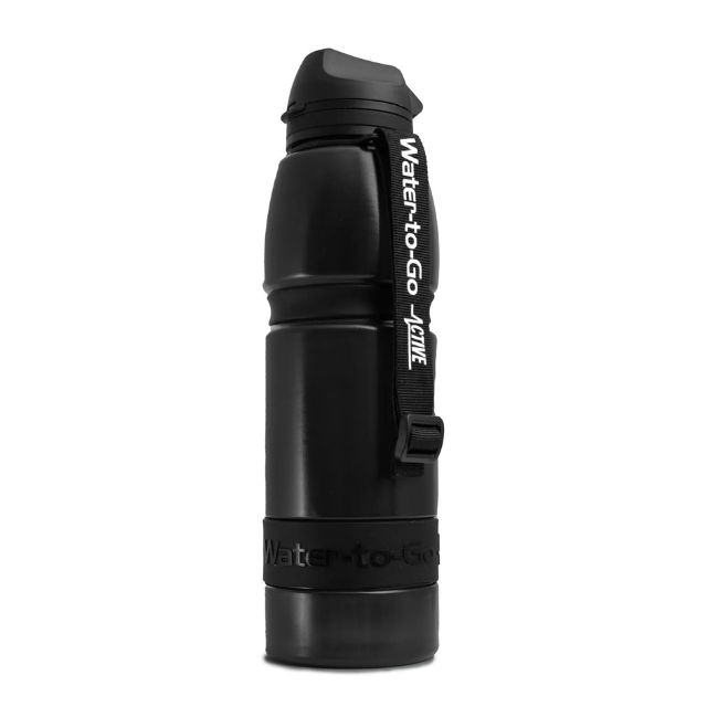 Water-to-Go EcoActive 1 litre bottle in Jet Black
