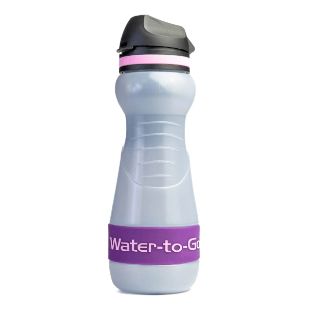 Water-to-Go EcoActive 550 ml bottle in Açaí, a grey-purple